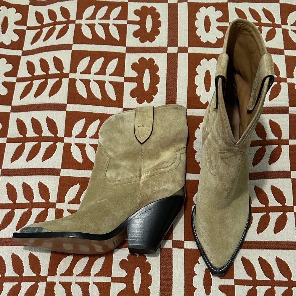 Isabel Marant ran suede western boots